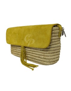 Bolso rafia y antelina 2