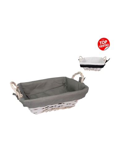 CESTO RECTANGULAR ASAS BLANCO